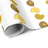 Mooie schelp arrangement op cadeaupapier (Rol Hoek)