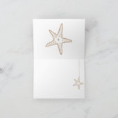 Mooie Schelp Bruiloft Dank Je Knop Bedankkaart (Binnen)