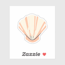 Mooie schelp sticker
