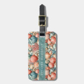 Mooie schelpen bagagelabel (Voorkant verticaal)