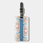 Mooie schelpen bagagelabel (Voorkant verticaal)