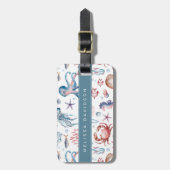 Mooie schelpen bagagelabel (Voorkant verticaal)