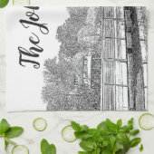 Mooie schets van het bos theedoek (Gevouwen)