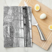 Mooie schets van het bos theedoek (Quarter Fold)