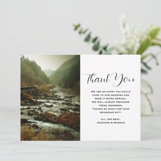 Mooie Schilderachtig Natuur foto dank u Bedankkaart (Staand voorkant)