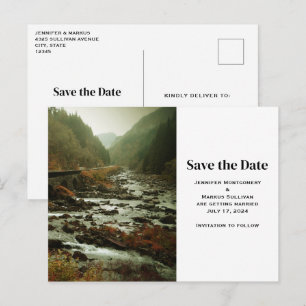 Mooie Schilderachtig Natuur Foto Save the Date Uitnodiging Briefkaart
