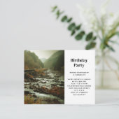 Mooie Schilderachtig Natuur Foto Verjaardagsuitnod Uitnodiging Briefkaart (Staand voorkant)