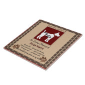 Mooie schilderafdrukken op mijn hart (bruin) tegeltje (Zijkant)