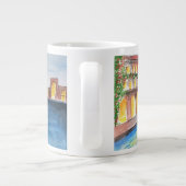 Mooie schilderkunst grote koffiekop (Achterkant)