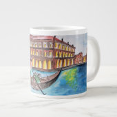 Mooie schilderkunst grote koffiekop (Voorkant rechts)