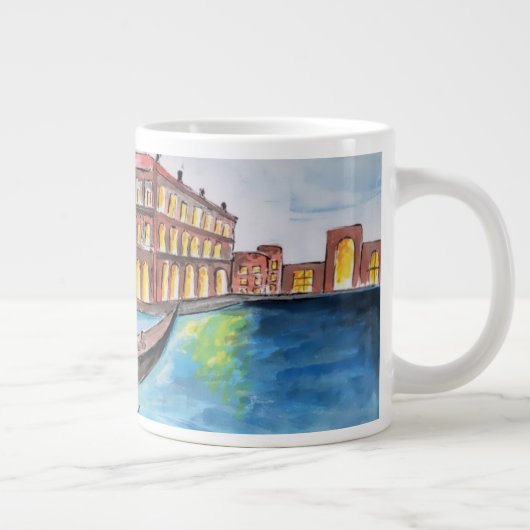 Mooie schilderkunst grote koffiekop (Rechts)