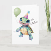 Mooie Schildpad Blanke kaart – Laten we schildpadd (Voorkant)