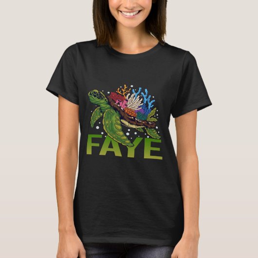 Mooie schildpad - Faye naam T-shirt (Voorkant)