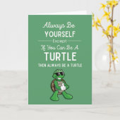 Mooie Schildpad Kaarten Grappige Humor Dier Reptie (Gele Bloem)