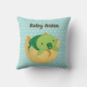 Mooie schildpad net uitgekomen kinderkamer decor k kussen (Achterkant)