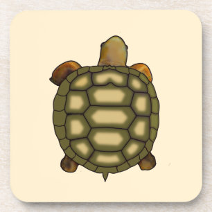 Mooie schildpad op Light Champagne Beige Bier Onderzetter