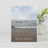 Mooie Schitterend Zeezicht Uitnodiging (Staand voorkant)