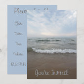 Mooie Schitterend Zeezicht Uitnodiging (Voorkant / Achterkant)