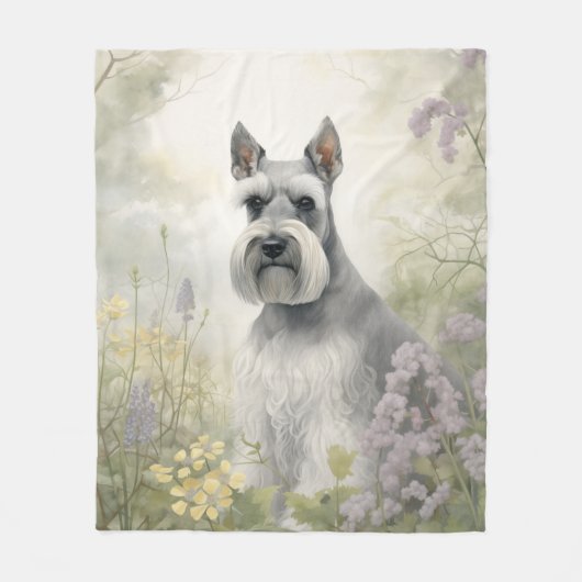 Mooie Schnauzer Fleece Deken (Voorkant)