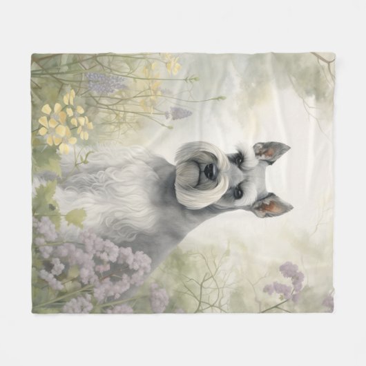 Mooie Schnauzer Fleece Deken (Voorkant (Horizontaal))