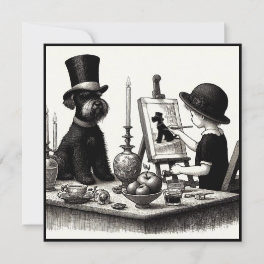 Mooie Schnauzer Note Kaart Notitiekaartje (Voorkant)