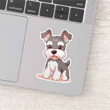 Mooie Schnauzer op maat gesneden vinyl sticker