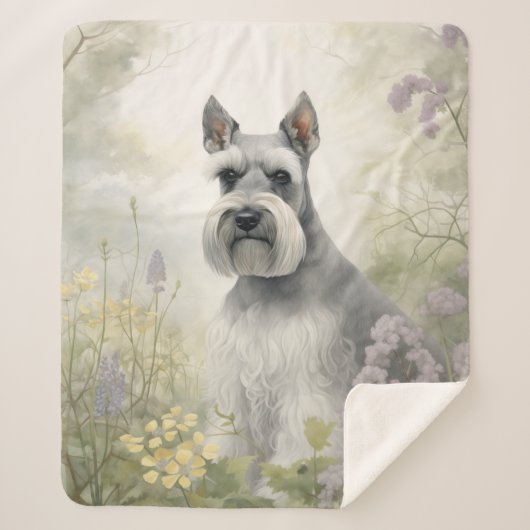 Mooie Schnauzer Sherpa Deken (Voorkant)