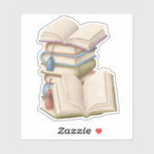 Mooie schoolboek leuke lees vinyl stickers (Vel)