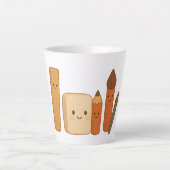 Mooie schoolgereedschappen – Schattige Transparant Latte Mok (Voorkant)