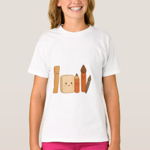 Mooie schoolgereedschappen – Schattige Transparant T-shirt