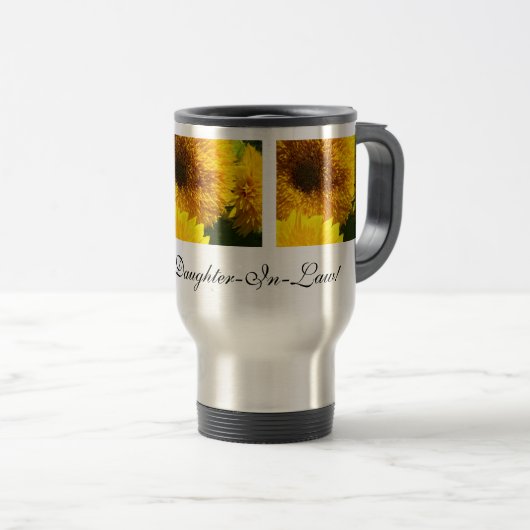 Mooie schoondochter-in-law koffie Mok zonnebloemen (Voorkant rechts)
