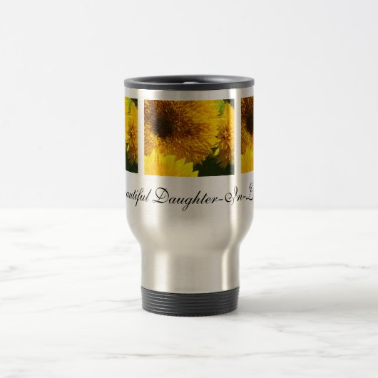 Mooie schoondochter-in-law koffie Mok zonnebloemen (Center)