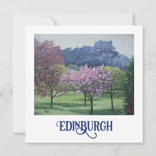 Mooie Schotland Edinburgh Castle fijn kunst Feestdagenkaart