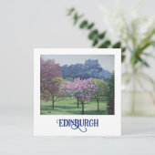 Mooie Schotland Edinburgh Castle fine art  Feestdagenkaart (Staand voorkant)