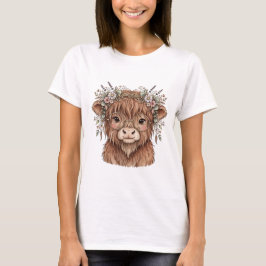 Mooie Schotse hooglandkoe t-shirt