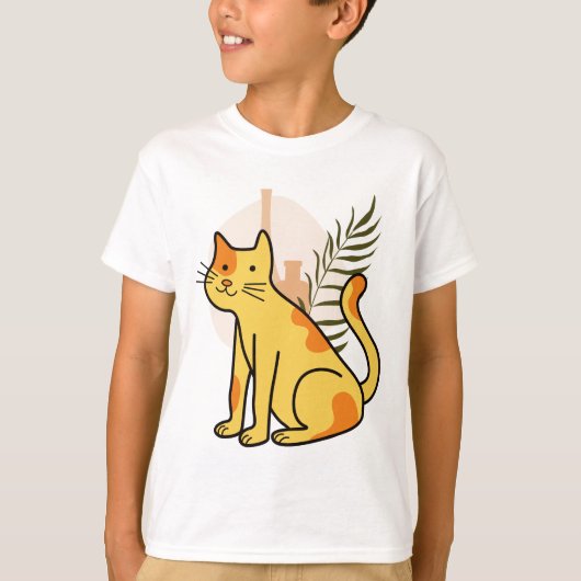Mooie Schotse Kat Botanisch T-shirt (Voorkant)