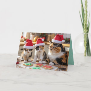 Mooie Schotse Kat Kerst Koekje Kaart