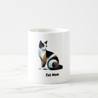 Mooie Schotse Kat Moeder Keramische Koffiemok