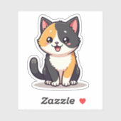 Mooie Schotse Katje – Kawaii Kunst Sticker (Vel)