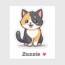 Mooie Schotse Katje – Kawaii Kunst Sticker