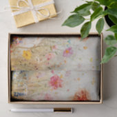 Mooie Schotse Koe met Veldbloemen voor Decoupage Tissuepapier (Geschenk)