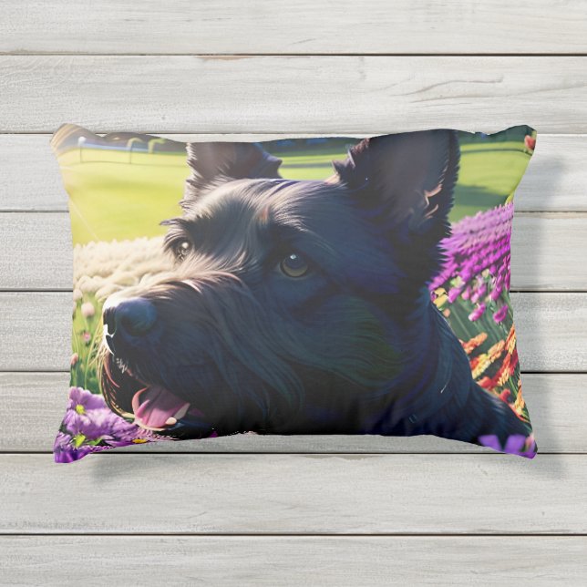 Mooie Schotse Terrier Dog One Buitenkussen (Voorkant)