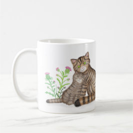 Mooie Schotse wilde kat en katje mok