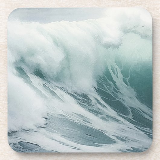 Mooie Schuimende golven Bier Onderzetter (Voorkant)