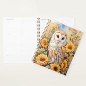 Mooie schuur uil en zonnebloemen planner (Display)