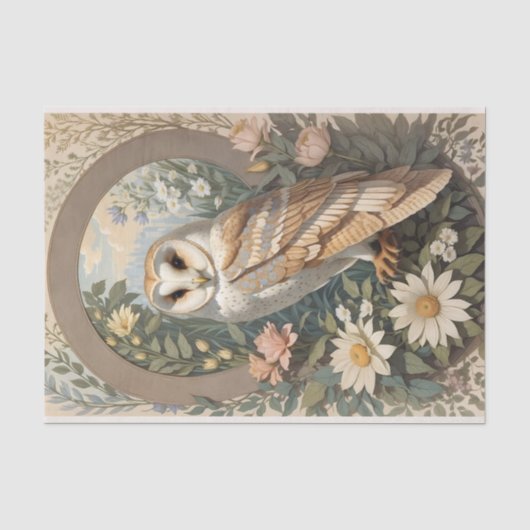 Mooie schuur Uil Wildlife Tissuepapier (Voorkant)