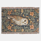 Mooie  schuur uil William Morris geïnspireerd Deken (Voorkant)