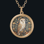 Mooie  schuur uil William Morris geïnspireerd Goud Vergulden Ketting<br><div class="desc">Verhoog uw persoonlijke stijl met onze mooie schuur Uil William Morris geïnspireerd verguld Ketting. Dit zorgvuldig ontworpen ketting beschikt over een op vintage geïnspireerd Barn Owl-motief geïnspireerd op de kunstwerken van William Morris, en voegt een vleugje elegantie en klassieke charme toe aan uw sieraden collectie. Dit vergulde ketting is meer...</div>