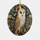 Mooie  schuur uil William Morris geïnspireerd Keramisch Ornament (Rechts)