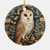 Mooie  schuur uil William Morris geïnspireerd Keramisch Ornament (Achterkant)